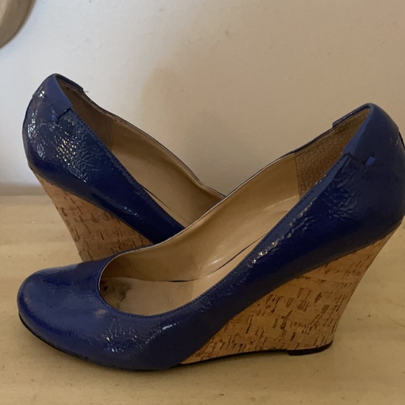 Royal blue wedges - Picture 4 of 5